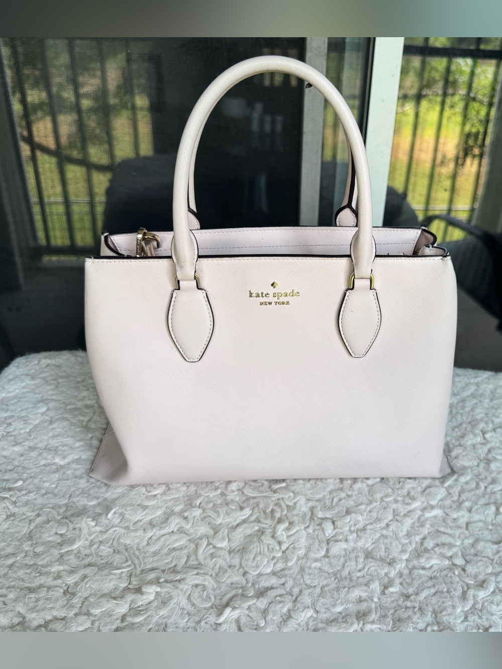 kate spade Blush Pink Structured Leather Satchel